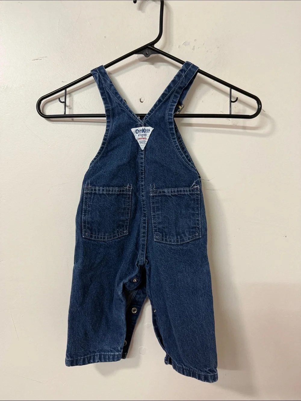 OshKosh B'gosh Classic Dark Blue Denim Overalls for Kids vintage